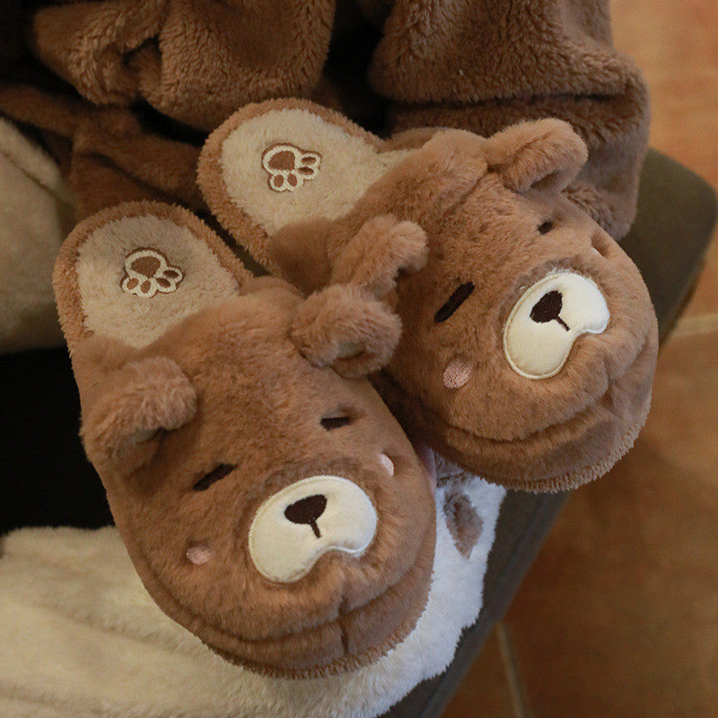 Warm Thick Sole Indoor Household Couple Cotton Slippers